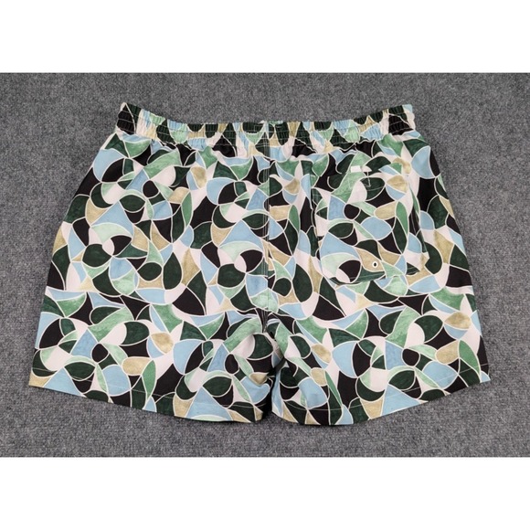 Todd Snyder Swim Shorts Mens XL Green Geo Abstract Mesh Lined NWT - Picture 8 of 8